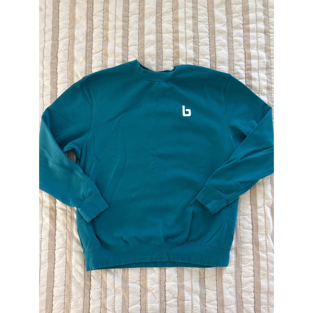 Burn Boot Camp Burn Nation Teal Blue Crewneck Sweatshirt XS Graphic Pullover